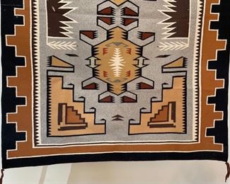 5ft2in Authentic Navajo Rug Native American	62x46.5in	
