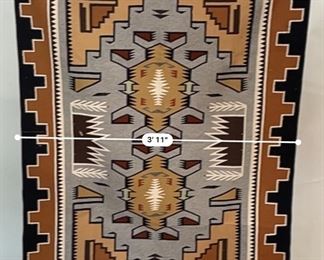 5ft2in Authentic Navajo Rug Native American	62x46.5in	
