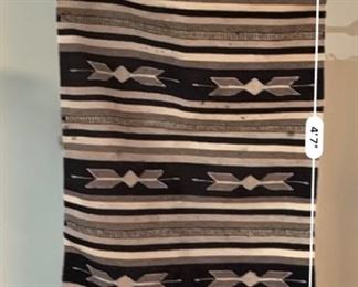 Mexican Handmade Blanket Rug	56x29in	
