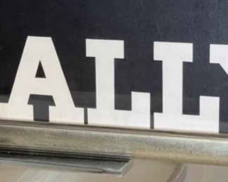 Vintage Original Bernard Villemot Bally  Femme Blonde  Framed Lithographic Poster IMR IPA 94500 Champigny  La femme en noir.	Frame: 65x49.25x1in	HxWxD
