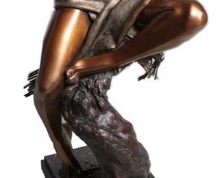 Life Size Summer Morning Austin Barton Bronze Sculpture Native American Woman	53x22x22in	HxWxD
