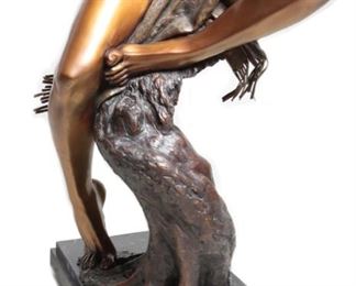 Life Size Summer Morning Austin Barton Bronze Sculpture Native American Woman	53x22x22in	HxWxD
