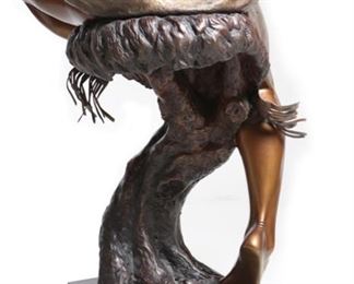 Life Size Summer Morning Austin Barton Bronze Sculpture Native American Woman	53x22x22in	HxWxD

