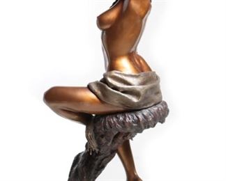 Life Size Summer Morning Austin Barton Bronze Sculpture Native American Woman	53x22x22in	HxWxD
