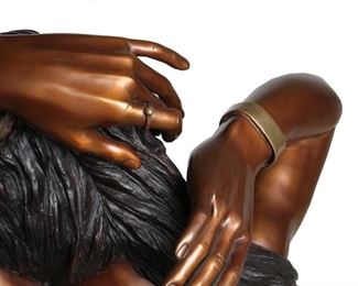 Life Size Summer Morning Austin Barton Bronze Sculpture Native American Woman	53x22x22in	HxWxD
