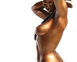 Life Size Summer Morning Austin Barton Bronze Sculpture Native American Woman	53x22x22in	HxWxD
