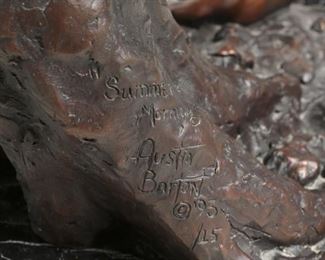 Life Size Summer Morning Austin Barton Bronze Sculpture Native American Woman	53x22x22in	HxWxD
