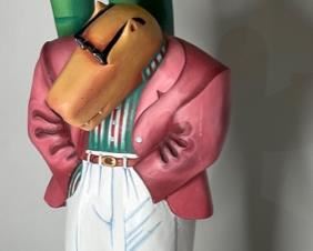 Markus Pierson Dreaming of Her Painted Wood Sculpture 1987 134/250 Coyote Series	30.75x13x9.5in	HxWxD
