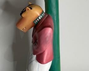 Markus Pierson Dreaming of Her Painted Wood Sculpture 1987 134/250 Coyote Series	30.75x13x9.5in	HxWxD
