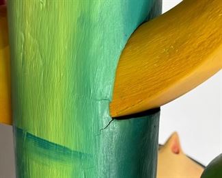 Markus Pierson Dreaming of Her Painted Wood Sculpture 1987 134/250 Coyote Series	30.75x13x9.5in	HxWxD
