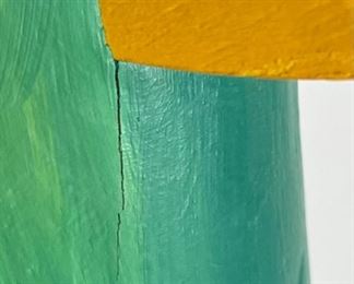 Markus Pierson Dreaming of Her Painted Wood Sculpture 1987 134/250 Coyote Series	30.75x13x9.5in	HxWxD
