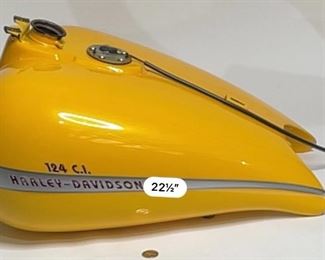 Harley Davidson 124 CI Gas Tank Yellow	12x16.5x22in	HxWxD
