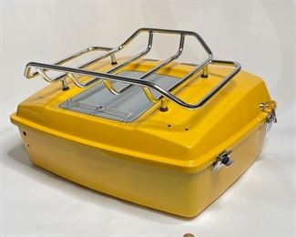 Harley Davidson Tour Pack Luggage Rack Custom Yellow	13.75x25x20in	HxWxD
