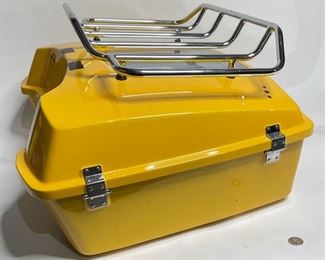 Harley Davidson Tour Pack Luggage Rack Custom Yellow	13.75x25x20in	HxWxD

