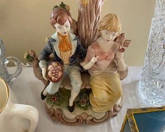 Capodimonte Boy & Girl on a Bench,