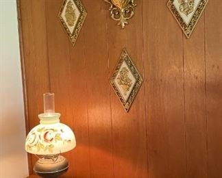 Wall Art, Lamp,  Table