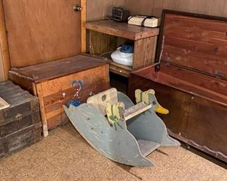 Cedar Trunk, Kid's Rocker, Trunk