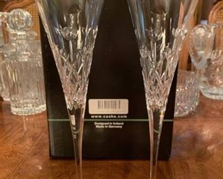 Gorgeous Cashs Crystal Champagne Flutes