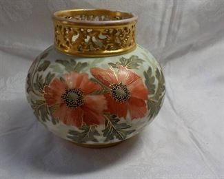 Magnificent Jean Pouyat Limoges Vase Handpainted by Atlantas William Lycett