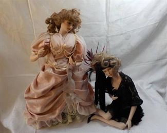 Pair of Exquisite Porcelain Dolls Perfect Decor Pieces