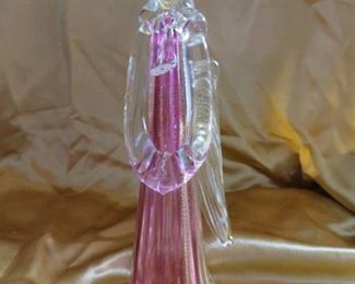 Vintage Authentic Murano Gold Infused Glass Angel