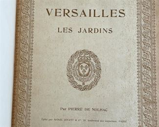 (2pc) LEATHER BOUND BOOKS | Including Toutankhamon by Aria Svati, signed, inscribed with dedication, and Les Gardins des Versailles (14-1/2 x 11-1/4 in., largest) 