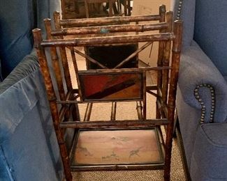 Vintage bamboo magazine rack