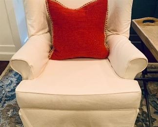 Pottery Barn slipcovered club chair