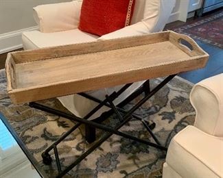 Butler's Tray table with iron base