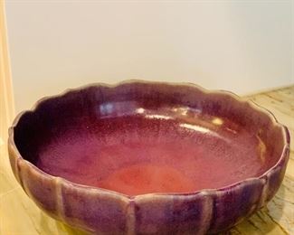 Fine Fulper 9 in. purple glazed bowl