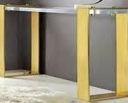 5l - Modern History plexi slab console 32" tall x 64" wide x 19 1/2 deep