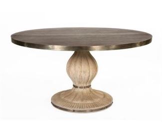 100l - Alden Parkes Lyons Pedestal base dining table 30 x 60 Retail price $4199 Some scratches