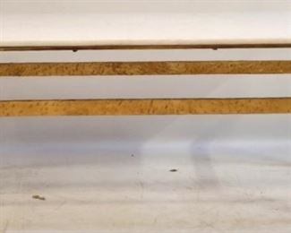 147l - Modern History brass & marble coffee table 19 1/2 x 44 x 23