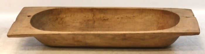 248l - Carved wood dough bowl 35 x 19 1/2