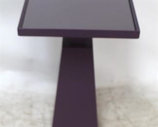 330 - Jonathan Charles purple glass top stand 22 1/2 x 12