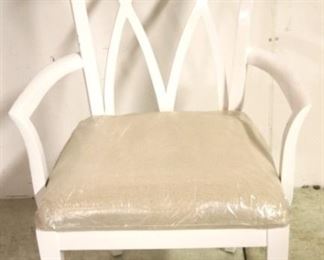330l - Alden Parkes Couture arm chair in white 40 x 18