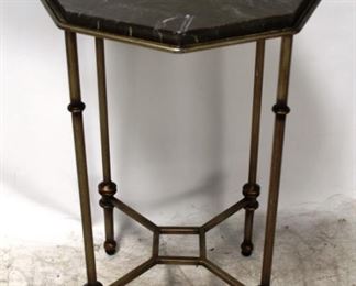 341 - Jonathan Charles accent table Marble top 27 1/2 x 16 1/2