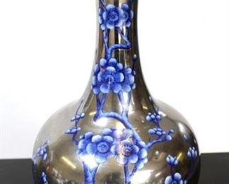 483 - Chelsea House Oriental pottery vase 15" tall