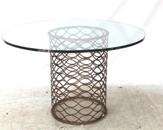 640 - Chelsea House glass top table 31 x 47 1/2