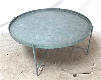 647 - Chelsea House round metal table 18 x 42