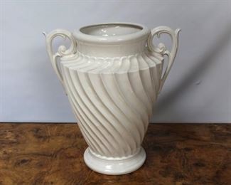 737 - Chelsea House pottery vase w/ handles 20 x 18