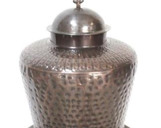 827 - Chelsea House metal ginger jar 21" tall
