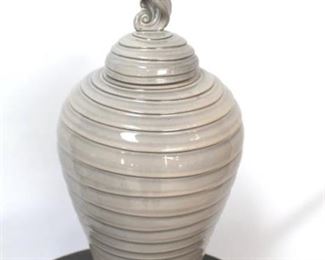 828 - Chelsea House pottery ginger jar 21" tall