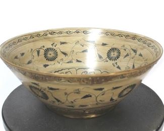 863 - Chelsea House large pottery bowl 18 1/2" round