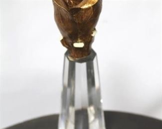 1031 - Chelsea House rose sculpture as is - broken petals 9 1/4" tall