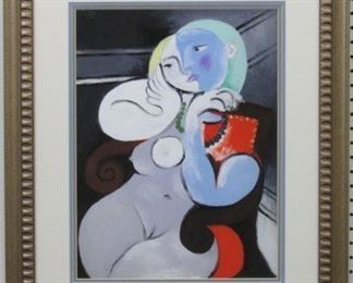 9003x - Woman in Red Chair Giclee by Pablo Picasso 24 x 28 1/2