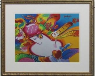 9006x - Flower Blossom Lady Giclee by Peter Max 22 x 27