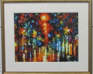 9011 - Night at the Park Giclee by Leonid Afremor 22 x 26