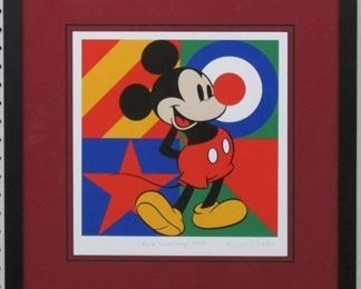 9018 - Mickey Mouse Red Nose Day Giclee by Peter Blake 22 1/2 x 23