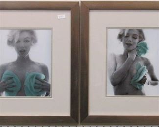 9020x - Set of 2 Marilyn Monroe Turquoise Roses 16 x 18